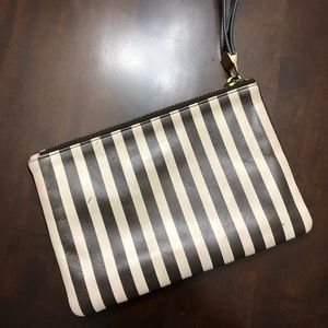 Henri Bendel striped wristlet